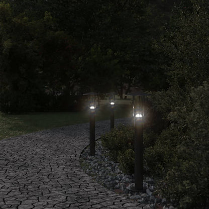 vidaXL Outdoor Floor Lamps 3pcs Black 60 cm Stainless Steel