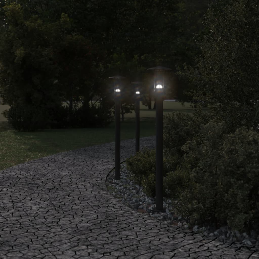 vidaXL Outdoor Floor Lamp Black 100 cm Stainless Steel