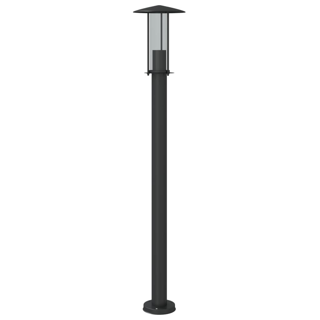 vidaXL Outdoor Floor Lamp Black 100 cm Stainless Steel