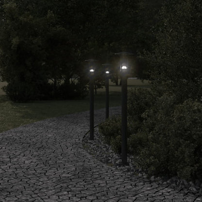 vidaXL Outdoor Floor Lamps 3pcs Black 100 cm Stainless Steel
