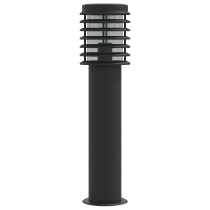 vidaXL Outdoor Floor Lamps 3pcs Black 60 cm Stainless Steel