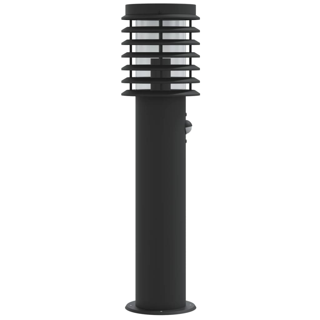 vidaXL Outdoor Floor Lamps with Sensors 3pcs Black 60 cm Stainless Steel