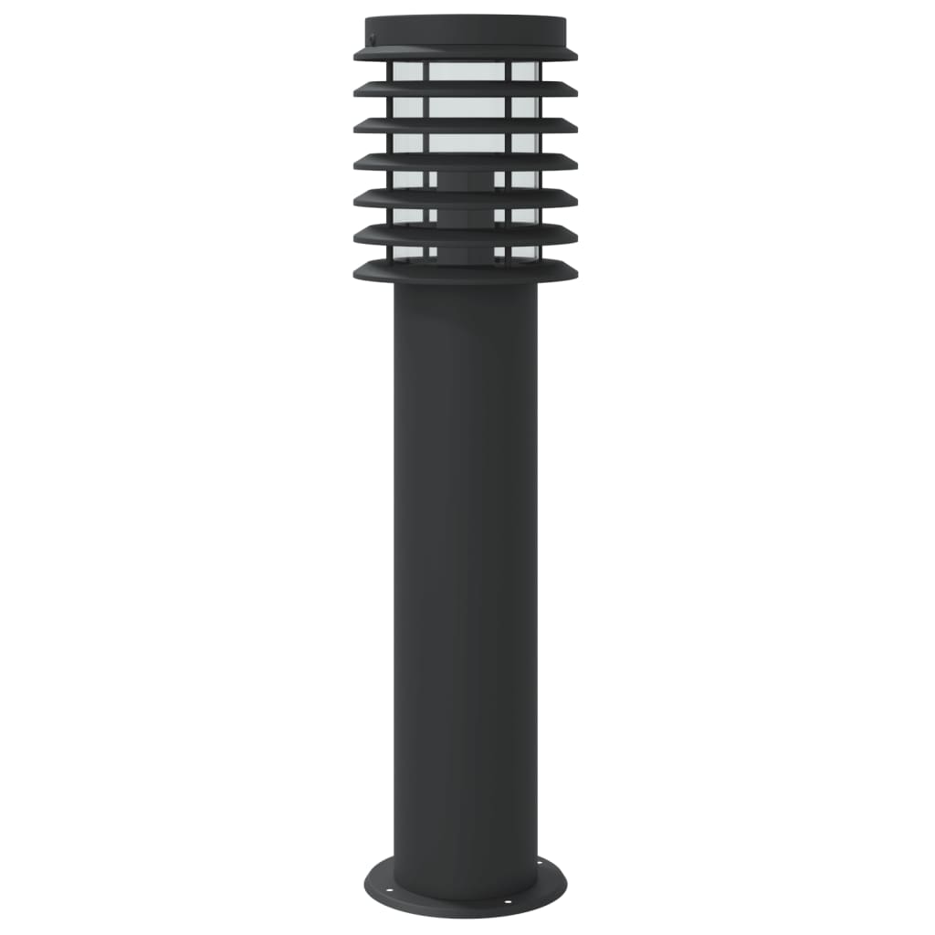 vidaXL Outdoor Floor Lamps with Sensors 3pcs Black 60 cm Stainless Steel