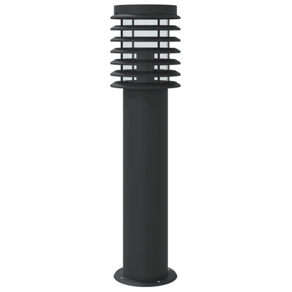 vidaXL Outdoor Floor Lamps with Sensors 3pcs Black 60 cm Stainless Steel