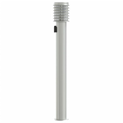 vidaXL Outdoor Floor Lamp with Outlet Silver 110cm Stainless Steel