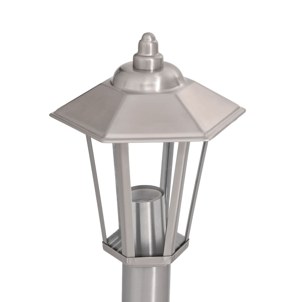 vidaXL Outdoor Floor Lamps 3pcs Silver 120 cm Stainless Steel