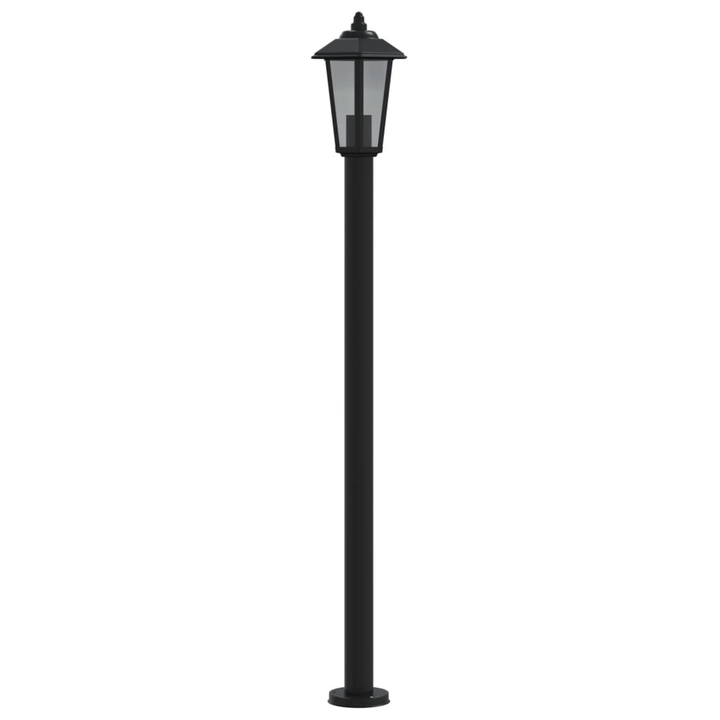 vidaXL Outdoor Floor Lamps 3pcs Black 120 cm Stainless Steel