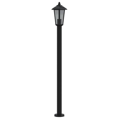 vidaXL Outdoor Floor Lamps 3pcs Black 120 cm Stainless Steel