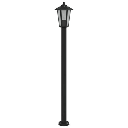 vidaXL Outdoor Floor Lamps 3pcs Black 120 cm Stainless Steel