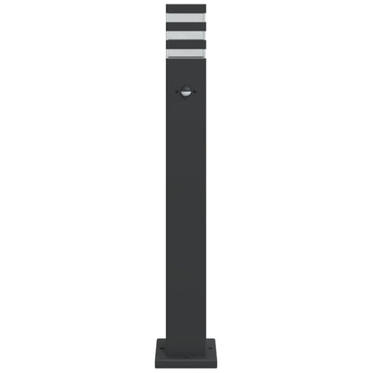 vidaXL Outdoor Floor Lamp with Sensor Black 80 cm Aluminium