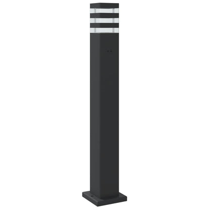 vidaXL Outdoor Floor Lamps with Sensors 3pcs Black 80 cm Aluminium