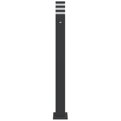 vidaXL Outdoor Floor Lamp with Sensor Black 110 cm Aluminium