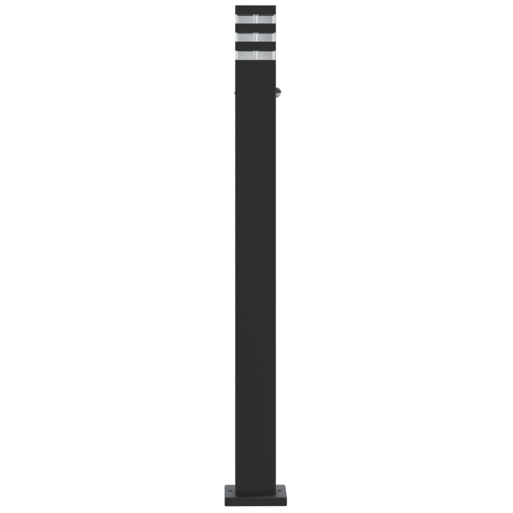vidaXL Outdoor Floor Lamps with Sensors 3pcs Black 110 cm Aluminium