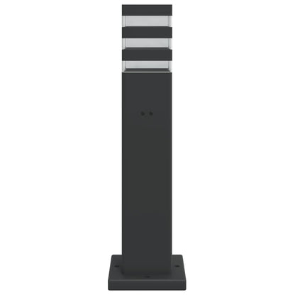vidaXL Outdoor Floor Lamps with Outlet 3pcs Black 50 cm Aluminium