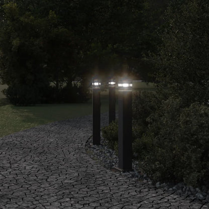 vidaXL Outdoor Floor Lamp with Outlet Black 80 cm Aluminium