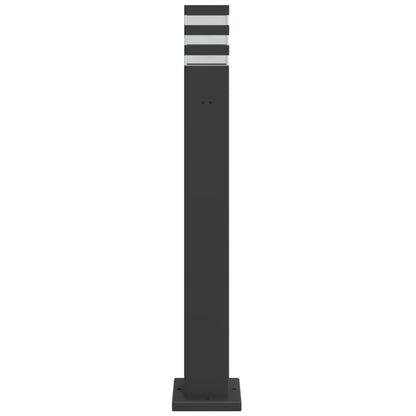vidaXL Outdoor Floor Lamp with Outlet Black 80 cm Aluminium