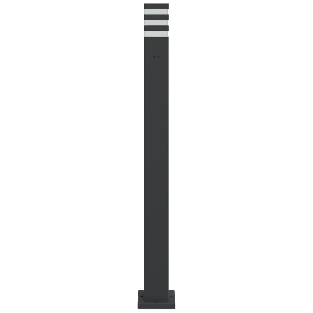 vidaXL Outdoor Floor Lamps with Outlet 3pcs Black 110 cm Aluminium