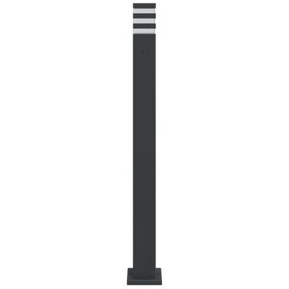 vidaXL Outdoor Floor Lamps with Outlet 3pcs Black 110 cm Aluminium