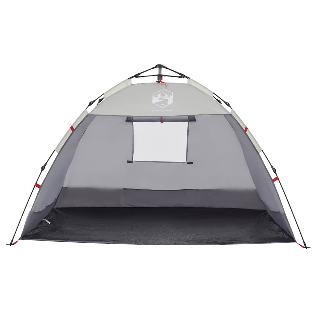 vidaXL Beach Tent 2-Person Grey Quick Release Waterproof