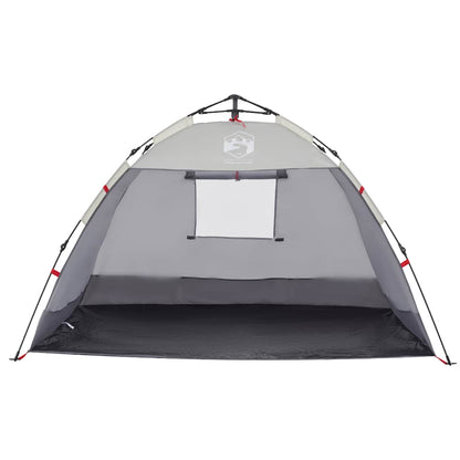 vidaXL Beach Tent 2-Person Grey Quick Release Waterproof