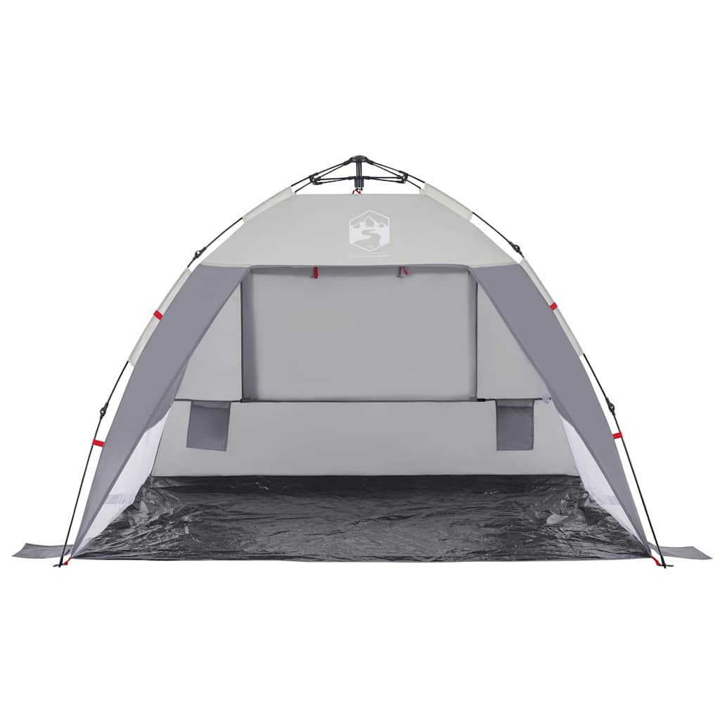vidaXL Beach Tent 2-Person Grey Quick Release Waterproof
