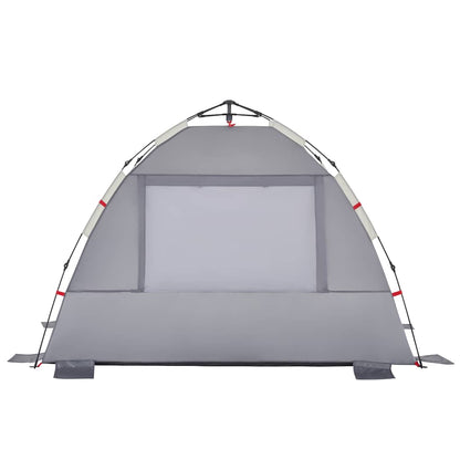 vidaXL Beach Tent 2-Person Grey Quick Release Waterproof
