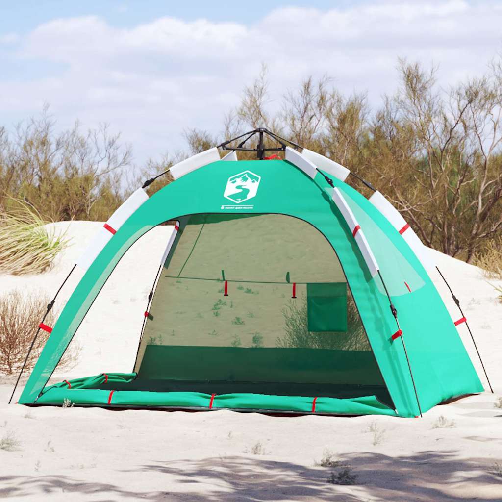 vidaXL Beach Tent 2-Person Sea Green Quick Release Waterproof