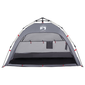 vidaXL Beach Tent 2-Person Grey Quick Release Waterproof