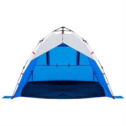 vidaXL Beach Tent 3-Person Azure Blue Quick Release Waterproof