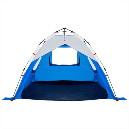 vidaXL Beach Tent 3-Person Azure Blue Quick Release Waterproof