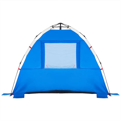 vidaXL Beach Tent 3-Person Azure Blue Quick Release Waterproof