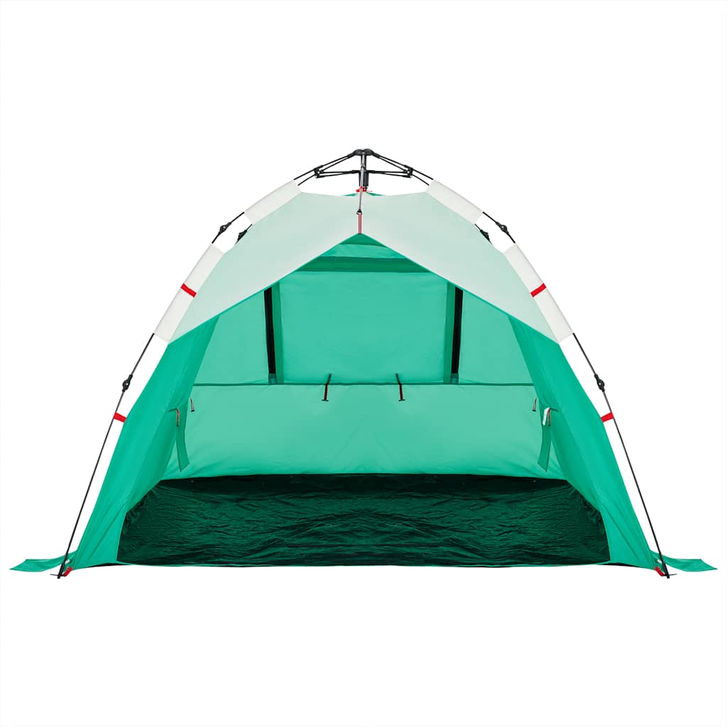 vidaXL Beach Tent 3-Person Sea Green Quick Release Waterproof