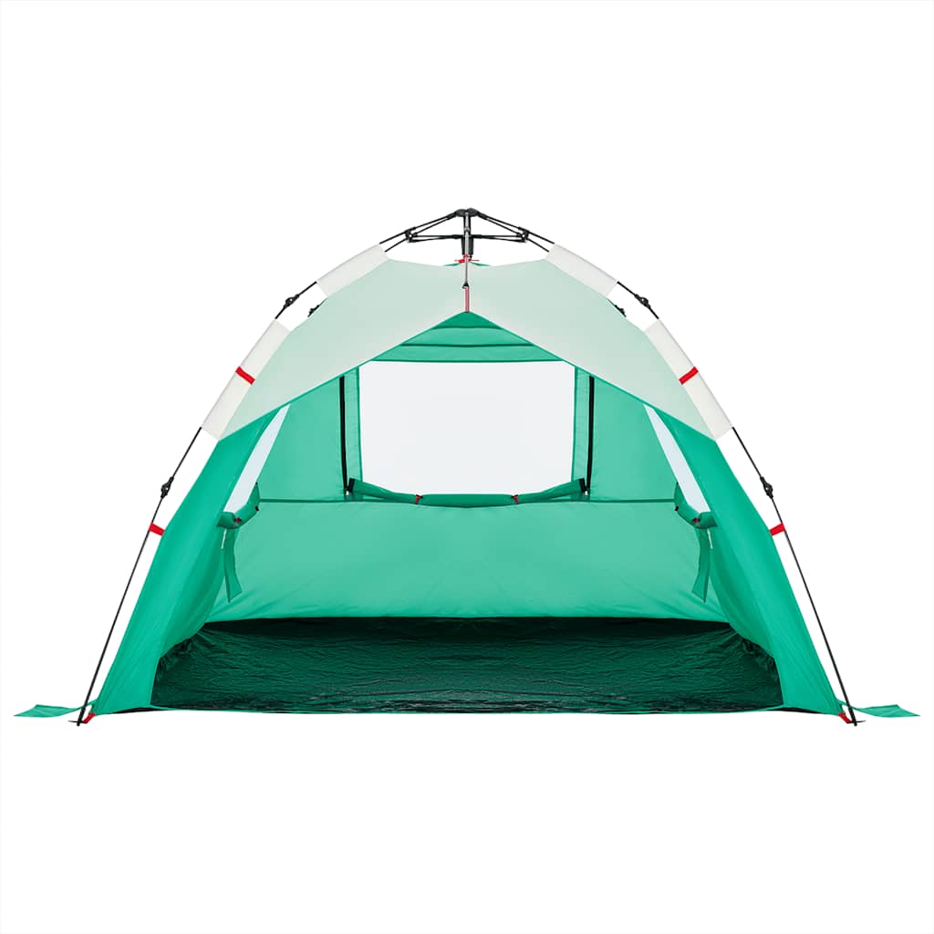 vidaXL Beach Tent 3-Person Sea Green Quick Release Waterproof