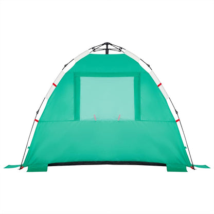 vidaXL Beach Tent 3-Person Sea Green Quick Release Waterproof