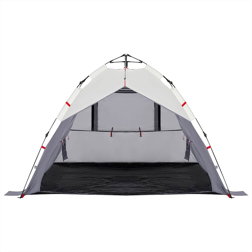 vidaXL Beach Tent 3-Person Grey Quick Release Waterproof