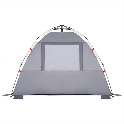 vidaXL Beach Tent 3-Person Grey Quick Release Waterproof