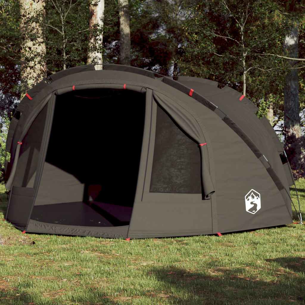 vidaXL Fishing Tent 4-Person Brown Waterproof