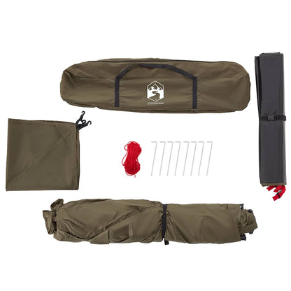vidaXL Fishing Tent 4-Person Olive Green Quick Release
