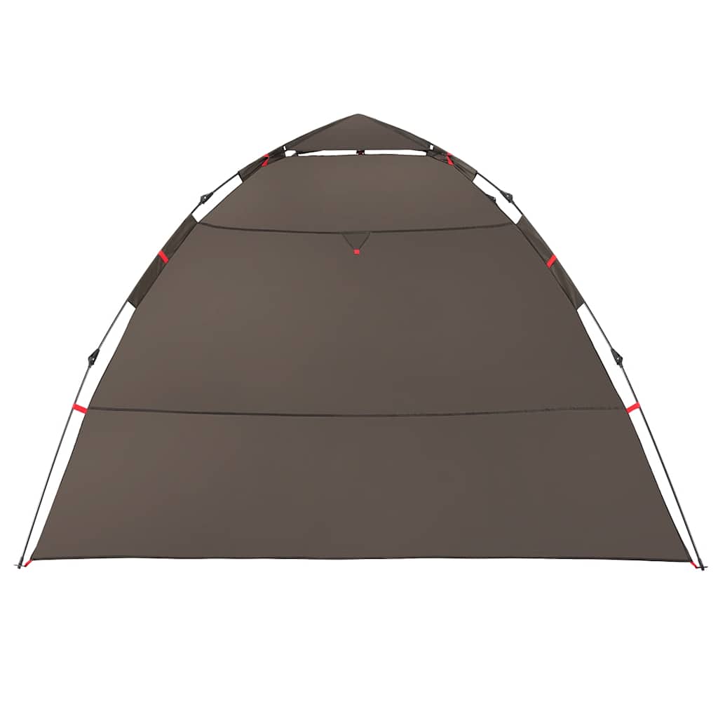 vidaXL Fishing Tent 4-Person Brown Quick Release