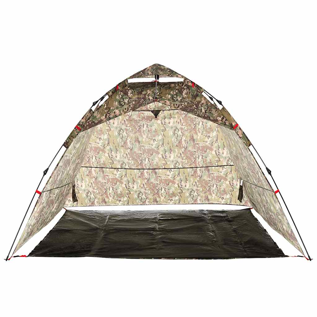 vidaXL Fishing Tent 4-Person Camouflage Quick Release