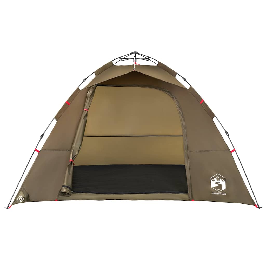 vidaXL Fishing Tent 4-Person Olive Green Quick Release