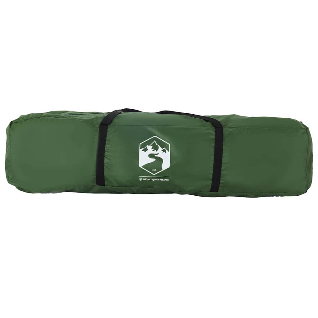 vidaXL Camping Tent Cabin 4-Person Green Quick Release