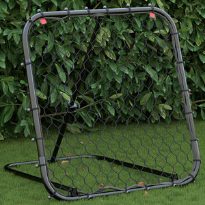 vidaXL Football Rebounder Adjustable Black 84x73x60-80 cm Steel