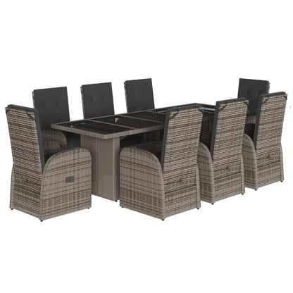 vidaXL Garden Dining Set | Grey, Dark Grey