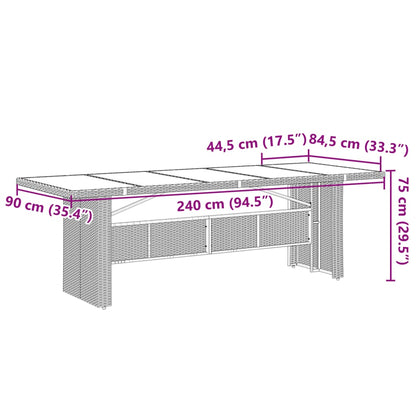 vidaXL Garden Dining Set | Grey, Dark Grey