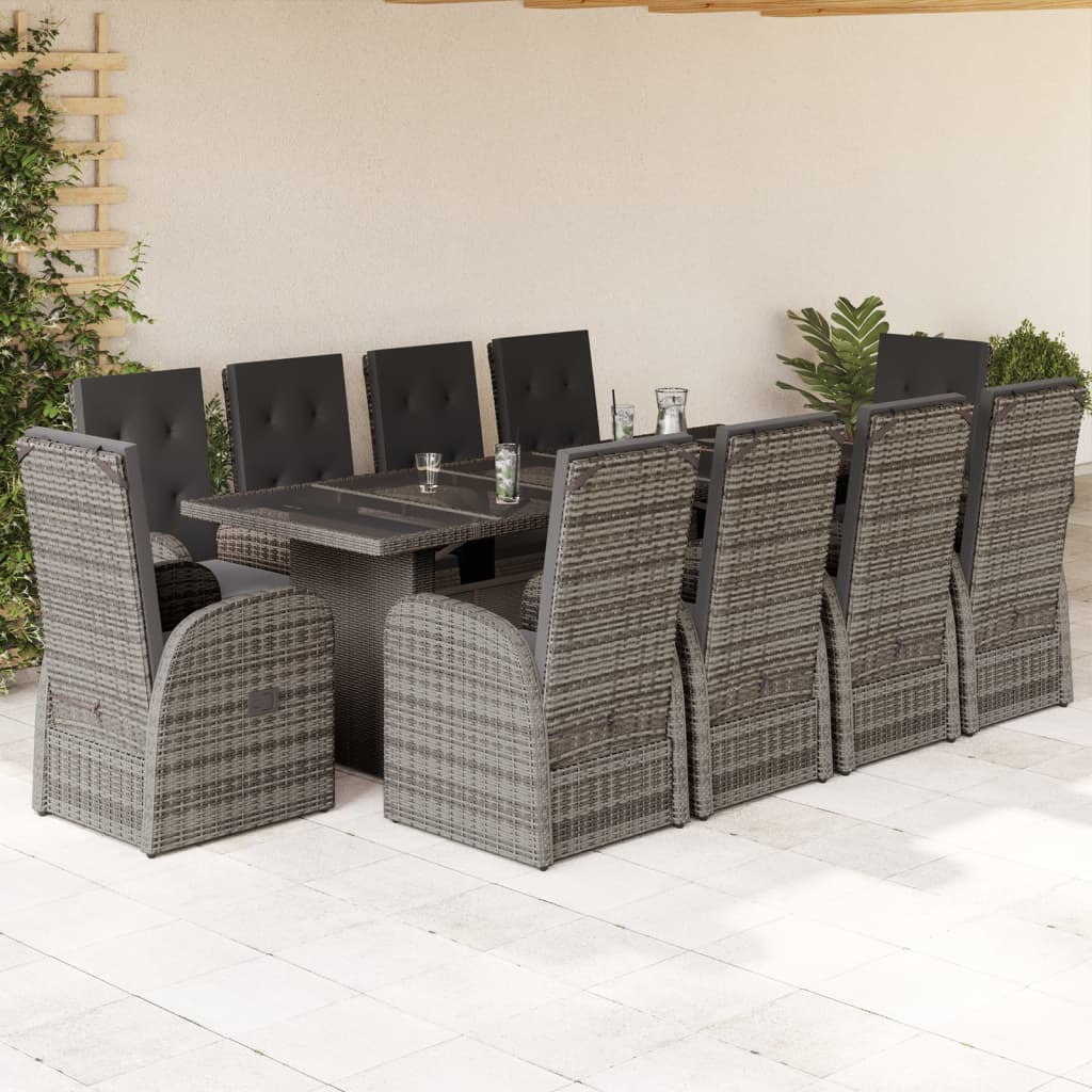 vidaXL Garden Dining Set | Grey, Dark Grey