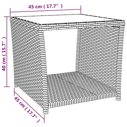 vidaXL 2 Piece Garden Dining Set with Cushions Grey Poly Rattan