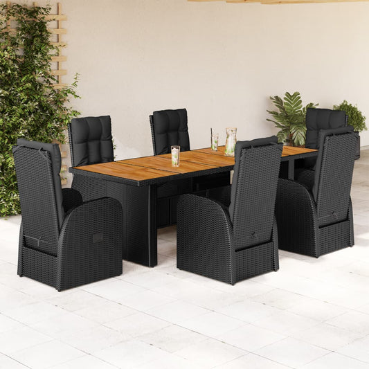 vidaXL Garden Dining Set | Black