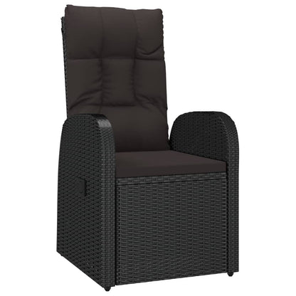 vidaXL Garden Dining Set | Black | PE Rattan | 8-Seater
