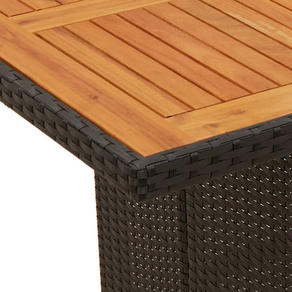 vidaXL Garden Dining Set | Black | Poly Rattan | 10-seater | Removable Covers
